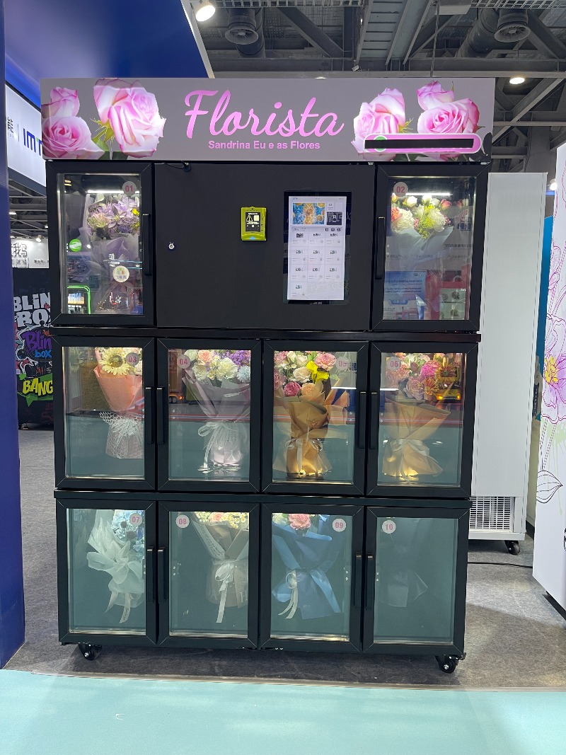 Bill Acceptor Vending - Máquina Expendedora de Flores com Armários,