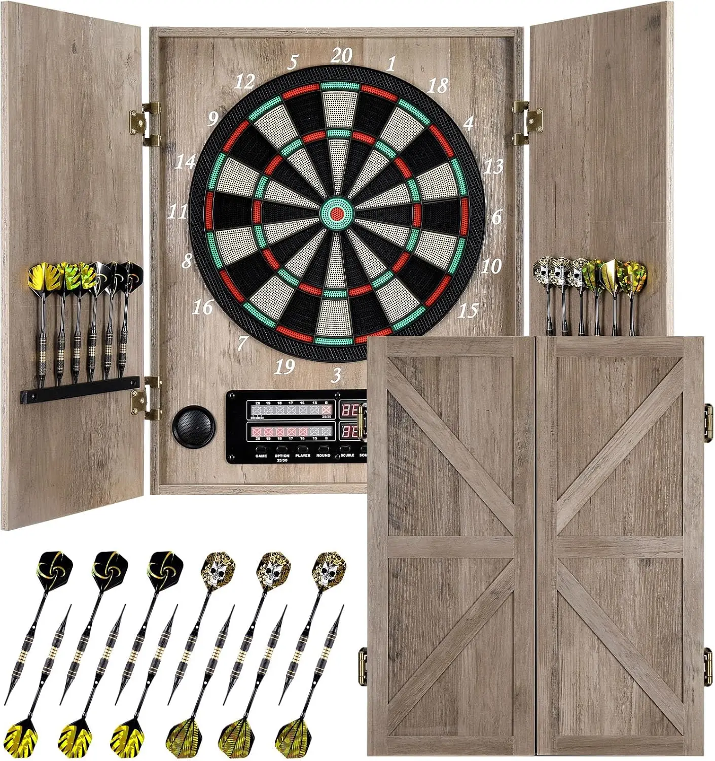 Alvo de Dardos Eletrônico, Arm - Electronic Dartboard Cabinet avaliação e preço